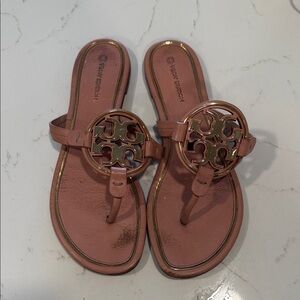 Tory Burch Blush Sandals with Gold Accents
